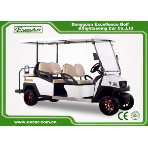 China EXCAR 48V White 6 seater electric golf cart mini club car golf cart electric golf buggy car supplier