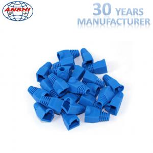 China Grey Blue RJ45 Keystone Jack RJ45 Plug Boot Female Diameter 5.5mm 6.0mm supplier