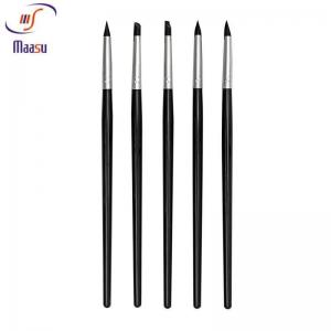 Black 5pcs Dental Silicone Brush Pen Periodontal Tool