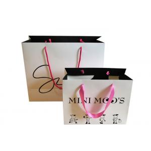 Fashionable Paper Shopping Bags Matt / Glossy Lamination Surface Handling
