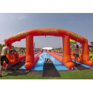 1000 ft commercial use outdoor double lane inflatable water slide N slip on sale for water parties fun