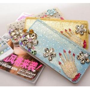 new female long  zipper wallet,damond wallet