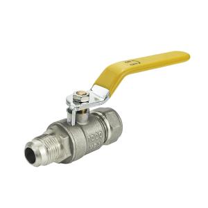China SAI High-Quality Forged Brass Gas Control Valve Ball Valve With Yellow Handle For Gas System on sale