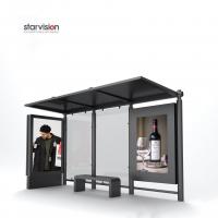 China Scrolling Light Box Smart Bus Shelter Outdoor Bus Station Corrosion Resistant on sale