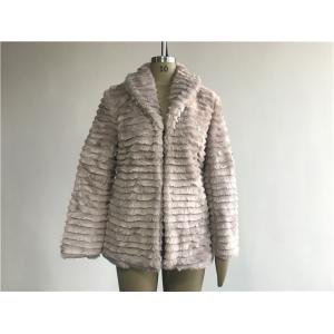 Warm Ladies' Mink Faux Fur Reverse Collar Coat / Faux Fur Jacket TW67737