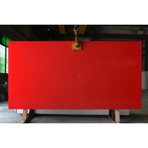 30mm Thickness Artificial Engineered Quartz Stone Pure Red Kitchen Countertop Materials