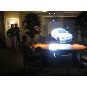 Vivid 3d Holographic Rear Projection Screen Film Art LED Lighting For Product Launches