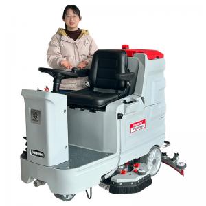 High Powered Rideable Floor Sweeper Washing Floor Scrubber For Garage