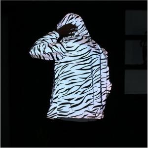 trendy blank Mens Reflective Jacket with Zebra Stripes design Eco friendly