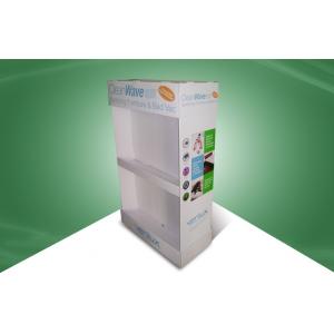 China Corrugated Eco Cardboard Free Standing Display Units , Cardboard Advertising Stand supplier