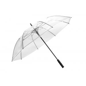 PVC Straight Clear Dome Shaped Umbrella Automatic Open Arc 42 Inch 8 Ribs