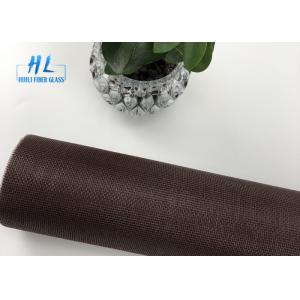China Brown PVC Coated Fiberglass Window Screen Insect Proof Mesh 4ft * 30m supplier