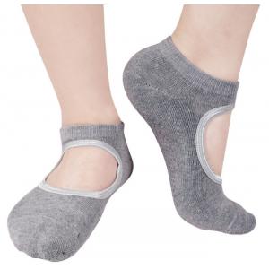 China Security Backless No Slip Yoga Socks , Various Color Breathable Yoga Feet Socks supplier