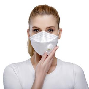 White Breathable FFP2V N95 Dust Mask / Disposable N95 Mask For Convenient Usage