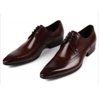 China OEM Custom Classic Men Brogue Shoes Black / Brown Coffee Carved Floral Oxford Shoes on sale
