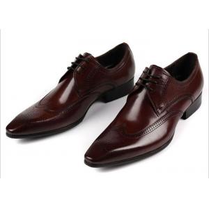 China OEM Custom Classic Men Brogue Shoes Black / Brown Coffee Carved Floral Oxford Shoes supplier