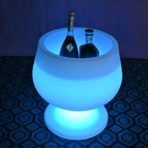 China Wine Plastic LED Ice Bucket Flashing Rechargeable For Outdoor supplier