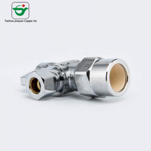 Chrome Plated 1/2"x3/8"x3/8" Compression Angle Stop Valve