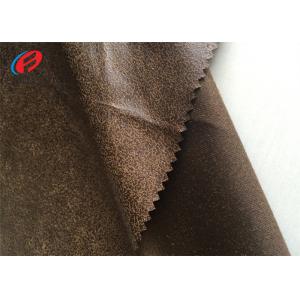 China 100% Polyester Fake Leather Sofa Fabric , Warp Knitted Faux Suede Fabric supplier