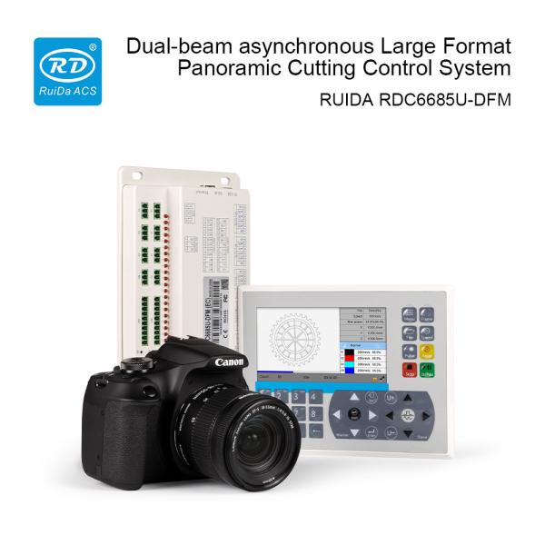 Controlador de visión láser CO2 de 8 ejes Ruida RDC6685U-DFM para corte de doble cabezal