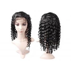 China 150% Density Custom Full Lace Wigs Deep Wave 10  - 28 Inch Natural Color supplier