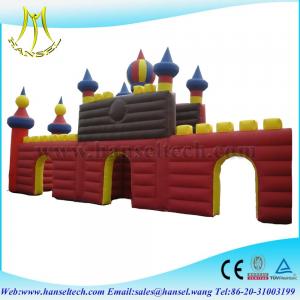 China Hansel popular PVC inflatable island for commercial castle supplier