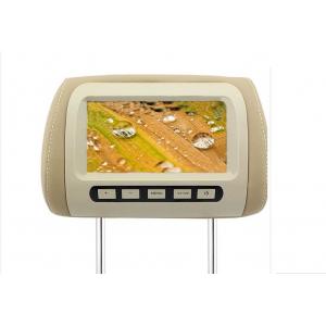 Beige Color Car Seat TV Monitor , Portable Headrest Monitors Dual AV Input