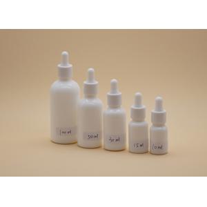 White Ceramic Essential Oil Dropper Bottles 15ml Capacity Smooth Surface
