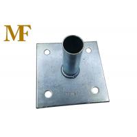 China Steel Scaffolding Round Square U head Base Plate With Hollow Tube Solid Bar on sale