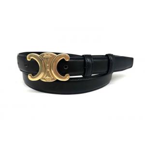 Women Black  2.5cm Genuine Leather Waist Belts For Jeans