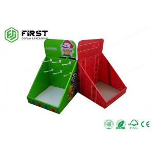 China Recyclable Customized Color Printing PDQ Counter Cardboard Counter Table Top Hook Display supplier
