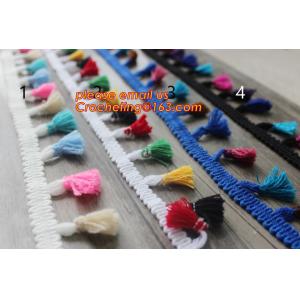 High quality polyester tassel trim for garment accessories and curtains, tassel for curtains curtain tassel fringes trim