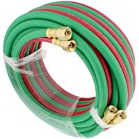 China 25ft Moulding Twin Welding Hose Oxy Acetylene Cutting Torch Hoses 1/4 Inch B Fittings on sale