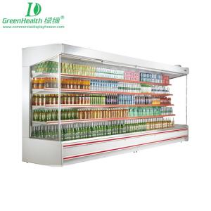 China Vegetable Multideck Chiller Fruit / Beverage Open Display Fridge For Supermarket With Spray supplier