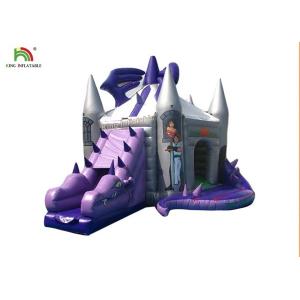 Customized Purple Dragon Inflatable Jumping Castle With Slide For Kids