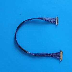China 9.7cm LCD LVDS Blue Micro Coaxial Cable with 1000MΩ Min Insulation 20MΩ Max Contact Resistance supplier