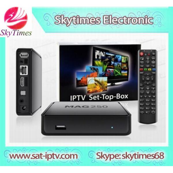 China Plein boîtier décodeur arabe mag250 de HD 1080p Linux IPTV avec le Français arabe du compte 680+ de 1 an supplier