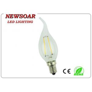 full glass cover 2w led filament bulb with dia35mm for crystal light