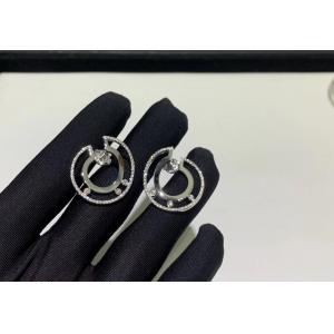 White Gold 0.80 Carat VS Diamond Hoop Earrings 2.4cm designer brand jewelry