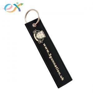 China Custom Design Logo Woven Keychain Polyester Material For Promotion Gifts supplier