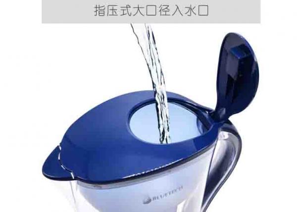 Manual flap open on the lid water filter jugs with manual timer indicator for