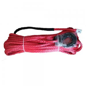 China ATV Electric Winches Red Nylon Winch Cable 10mm X 30m Minimal Stretch supplier