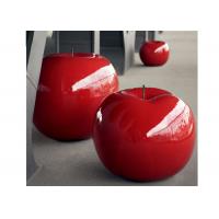 China Large Painted Sculpture Red Apple Decorative Fiberglass Sculpture 120 Cm High on sale