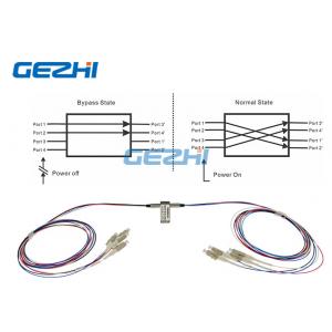 China 500mW 850nm MM Dual 2x2 Bypass Fiber Optical Switch supplier