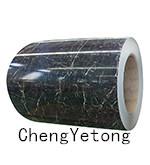 Marble Grain Color Coated Steel Sheet SMP Coating Printing Precision 0.2MM