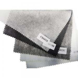Customized Width Non-Woven Fusible Interlining with Gum Stay 50% Polyester 50% Nylon