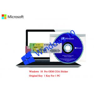 China Microsoft Windows 10 Pro COA Sticker German Language 64bit Online Activation For Computer supplier