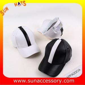 QF17019 Sun Accessory customized wholesale PU leather baseball caps and hats ,caps in stock MOQ only 3 pcs