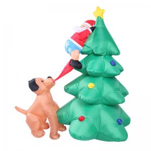 China Outdoor Holiday Decoration Inflatable Tree with Dog display for Family Party supplier