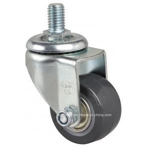 Edl Mini 1.5" 40kg Threaded Swivel PU Caster for Industrial Applications 26315-76